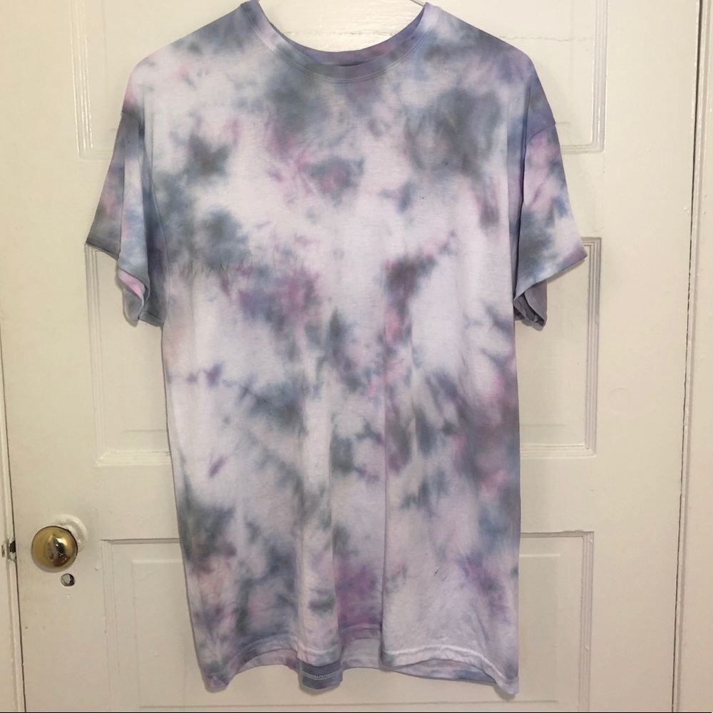 Black/Pink/Blue Tie Dye T-Shirt